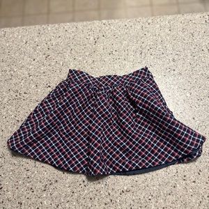Janie and Jack 18-24 months red and blue plaid skirt